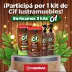 Sorteo Caromar: Ganá 1 de 3 kits de Cif lustramuebles con 12 unidades cada uno