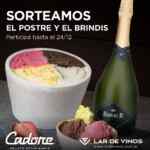 Ganá 1 de 6 premios de 1 kilo de helado Cadore y una botella de Baron B Entre Brut para fin de año
