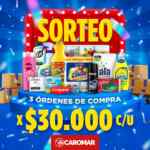 Ganá 1 de 3 órdenes de compra de $30.000 en productos de Mayorista Caromar