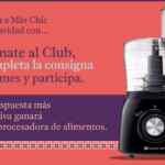Sorteo Más Chic: Ganá una procesadora de alimentos