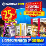 Especial Issue en Caromar con un 25% de descuento