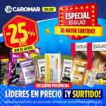 Especial Issue en Caromar con un 25% de descuento