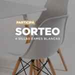 Home Kong sortea 4 sillas Eames blancas