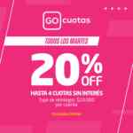 Open Sports Martes GO Cuotas: 20% off y hasta 4 cuotas sin interés