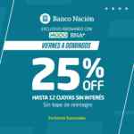 Promo Open Sports y Banco Nación: 25% de descuento y hasta 12 cuotas sin interés