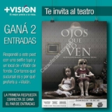 Concurso +Visión: participá por un par de entradas para ir al teatro a ver “Ojos que no ven”