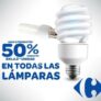 Oferta Carrefour: 50% de descuento en la segunda unidad de lámparas. Válido el fin de semana