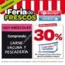 Oferta Feria de Frescos: 30% de devolución en cheques Carrefour llevando carne vacuna y pescadería