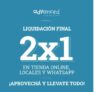 Liquidación final Advanced: 2×1 en locales, tienda online y Whatsapp