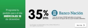 Promoción Banco Nación: 35% de descuento en supermercados hoy 18 de diciembre