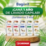 Sorteo Mayorista Caromar: Ganá 1 de 3 kits de 1 año de lavado capilar Bagovit