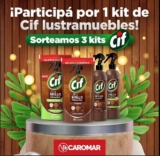 Sorteo Caromar: Ganá 1 de 3 kits de Cif lustramuebles con 12 unidades cada uno
