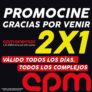 Flyer CPM Cinemas 2×1 en todos los complejos todos los días