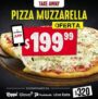 Promoción El Noble: Pizza de Muzzarella a $199.99