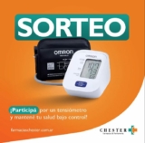 Sorteo Farmacias Chester: Ganá un Tensiómetro