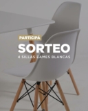 Home Kong sortea 4 sillas Eames blancas
