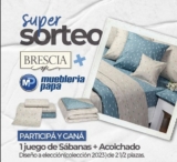 Ganá 1 juego de sábanas + acolchado en el sorteo de Brescia y Mueblería Papa