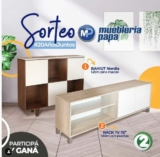 Sorteo Mueblería Papa: Ganá Un BAHUIT Nordia o un RACK TV 75″