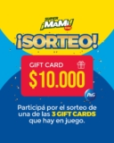 Super MaMi Dino sortea 3 gift cards de $10.000