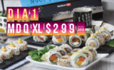 Promo 7 dias 7 combos en Sushi pop: Combo MDQ XL de 40 piezas por $299. Lunes 26 de septiembre.