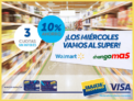 En Walmart y Changomas con Tarjetas Shopping Visa descuentos de los miércoles en todas tus compras